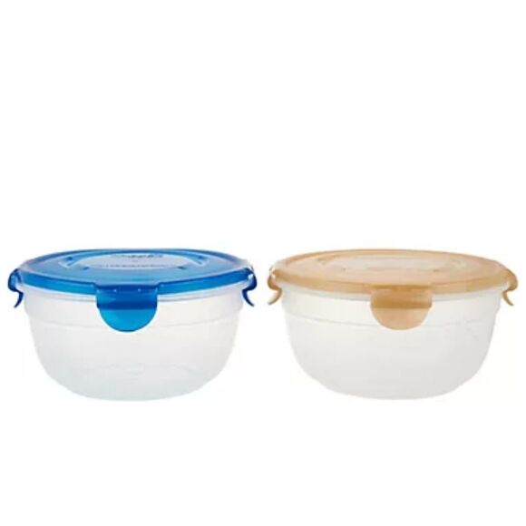 Lock & Lock Set of 5 Bowls Multi Color with Holiday Gift Bags NWT - Picture 2 of 7